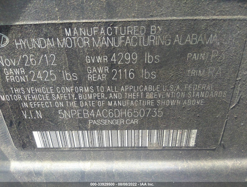 5NPEB4AC6DH650735