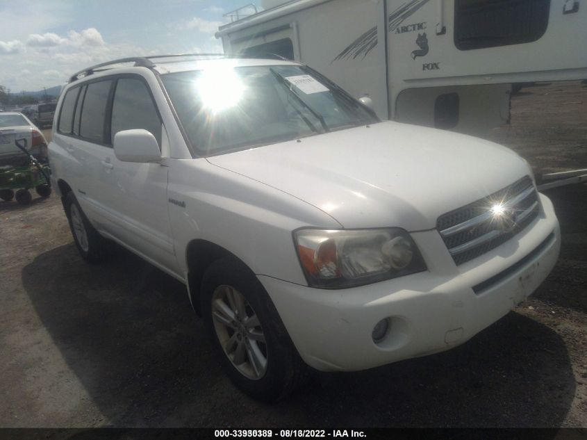 2006 Toyota Highlander Hybrid Limited V6 VIN: JTEEW21A960027838 Lot: 33930389