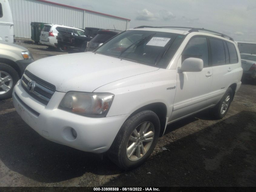 2006 Toyota Highlander Hybrid Limited V6 VIN: JTEEW21A960027838 Lot: 33930389