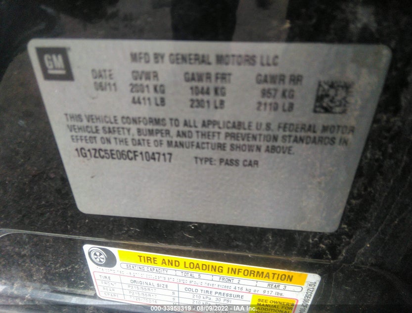 1G1ZC5E06CF104717