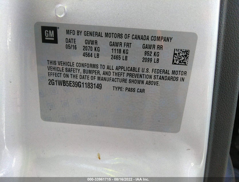 2G1WB5E39G1183149