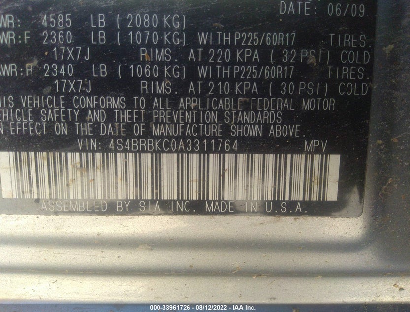 4S4BRBKC0A3311764