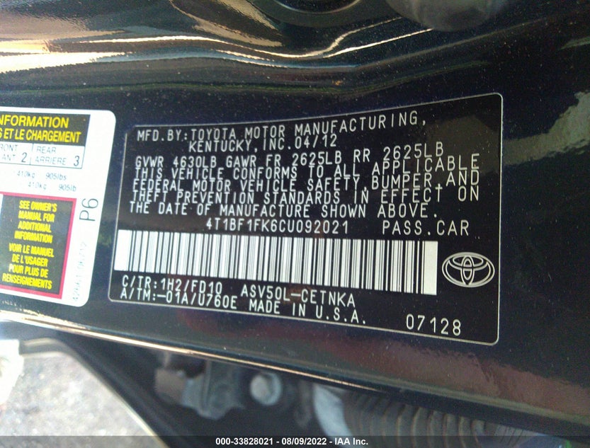 4T1BF1FK6CU092021