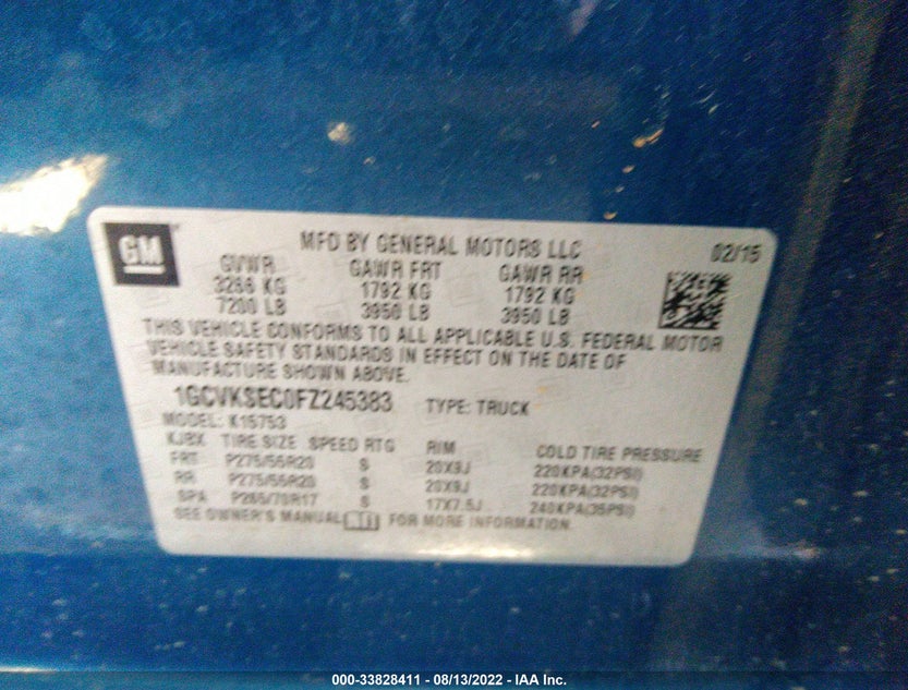 1GCVKSEC0FZ245383