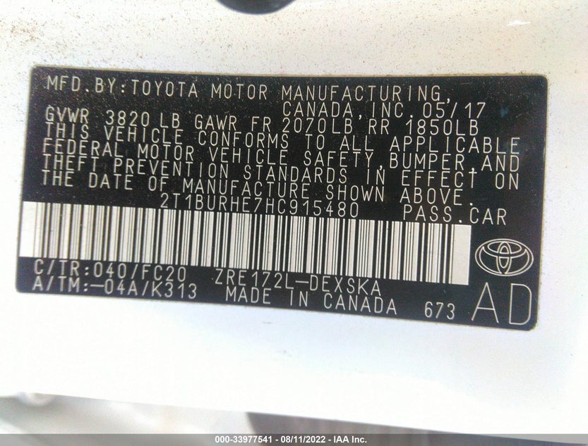 2T1BURHE7HC915480