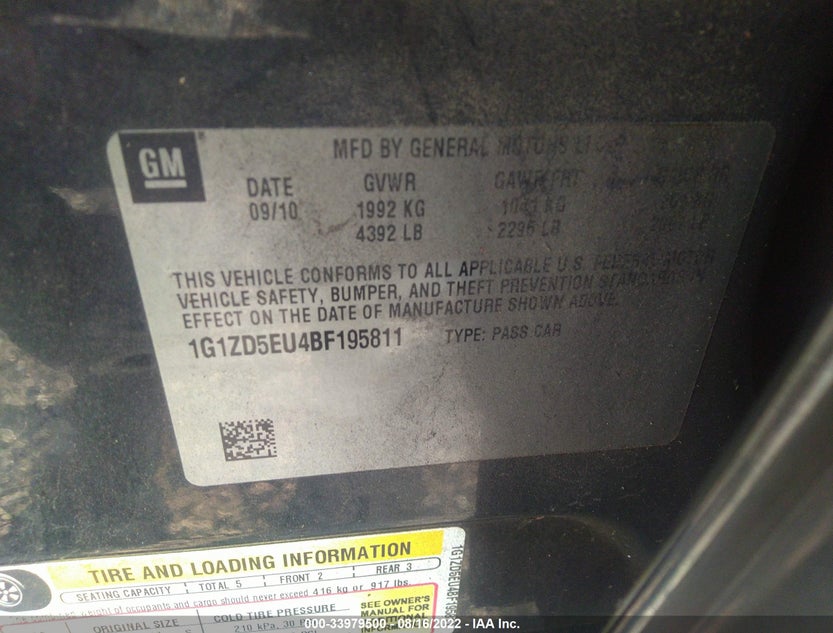 1G1ZD5EU4BF195811