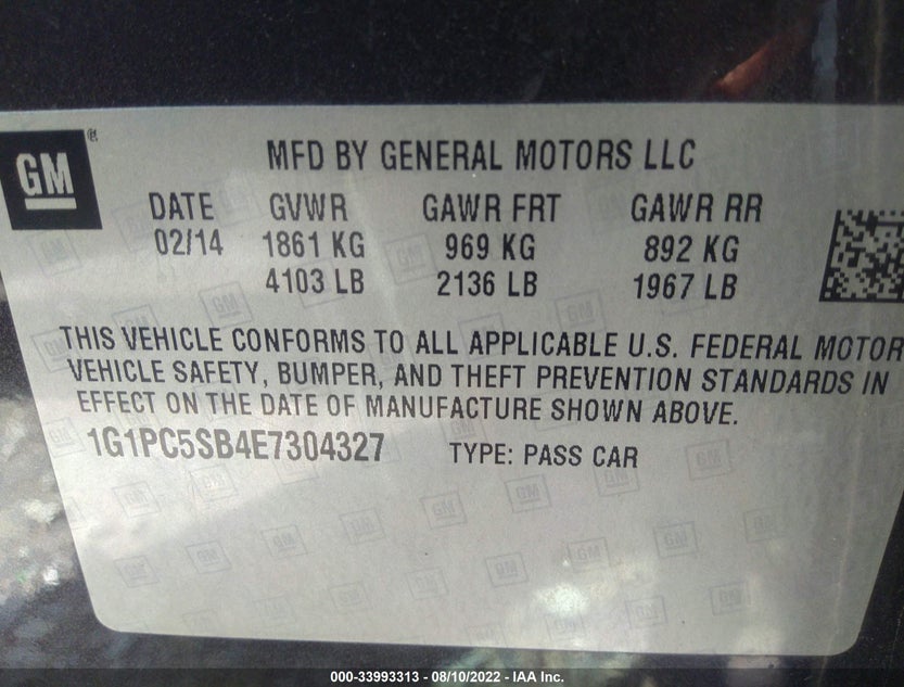 1G1PC5SB4E7304327