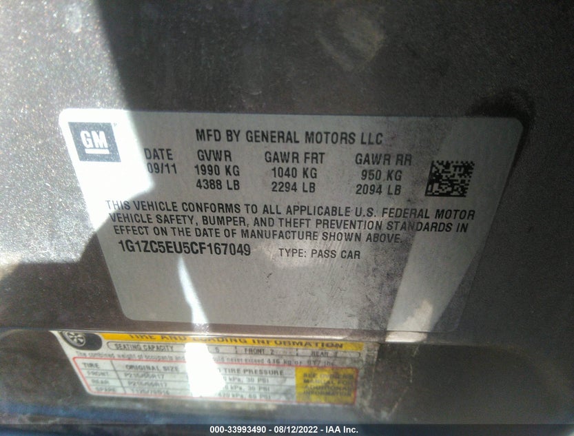 1G1ZC5EU5CF167049