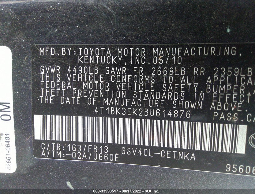 4T1BK3EK2BU614876
