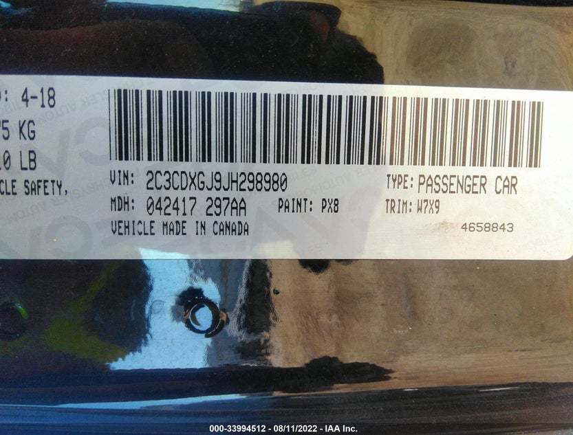 2C3CDXGJ9JH298980