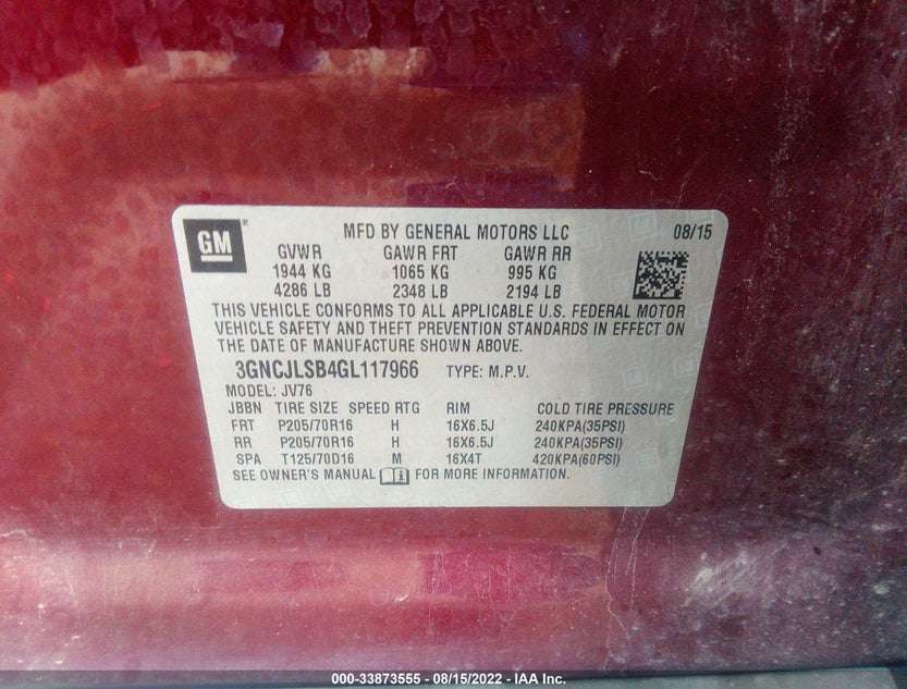 3GNCJLSB4GL117966