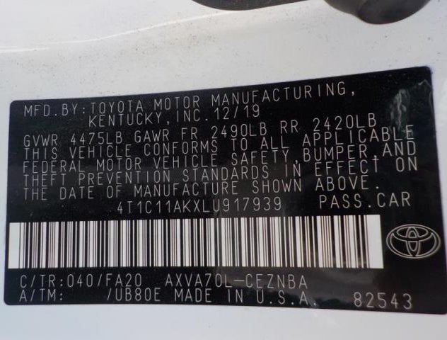 4T1C11AKXLU917939