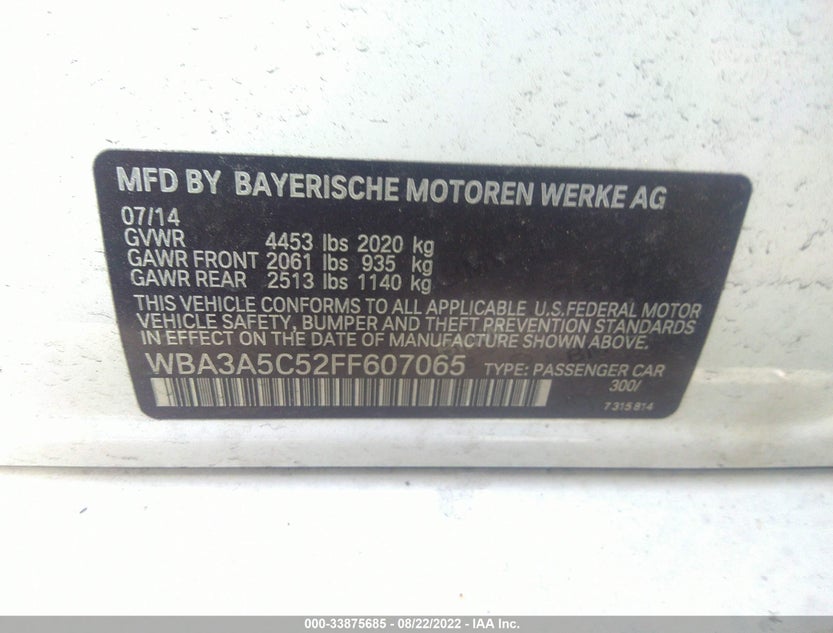 WBA3A5C52FF607065