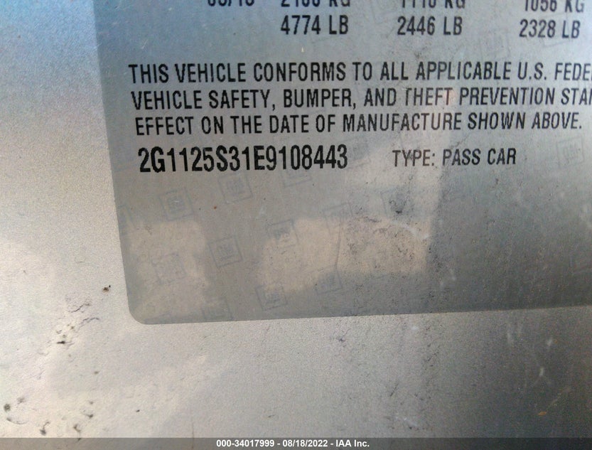 2G1125S31E9108443