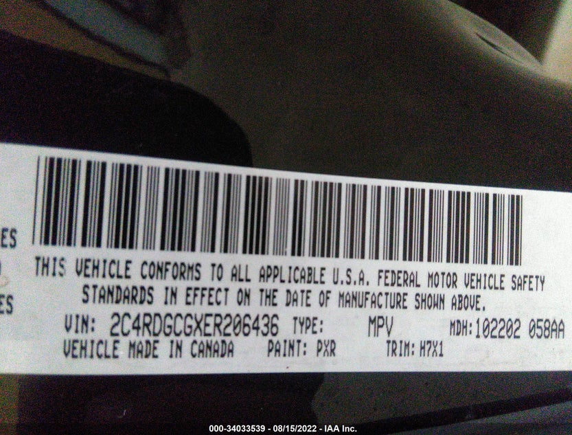2C4RDGCGXER206436