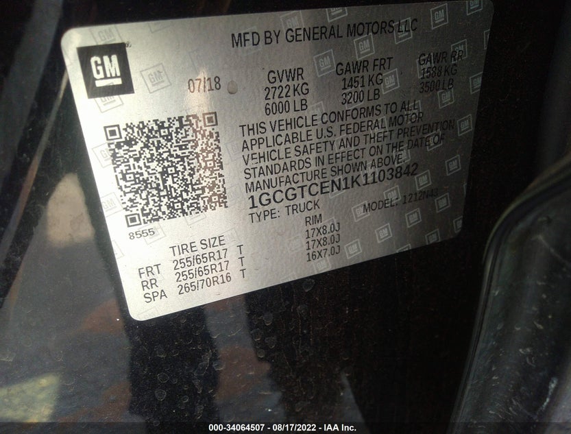 1GCGTCEN1K1103842