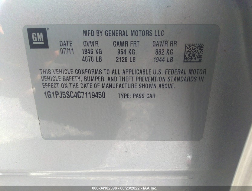 1G1PJ5SC4C7119450