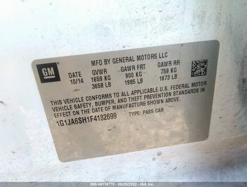 1G1JA6SH1F4132699