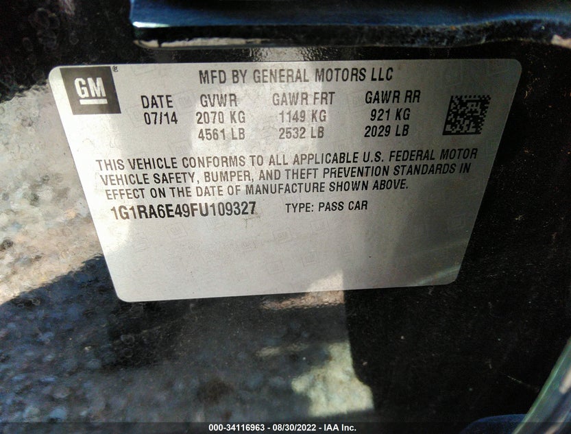 1G1RA6E49FU109327
