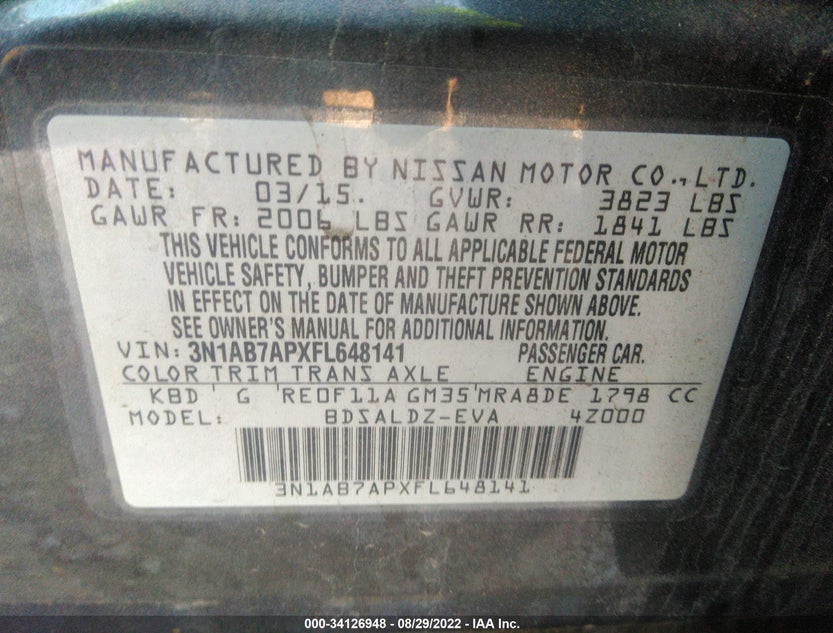 3N1AB7APXFL648141