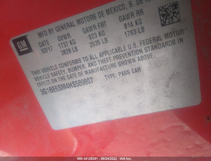 3G1BE6SM4HS589807
