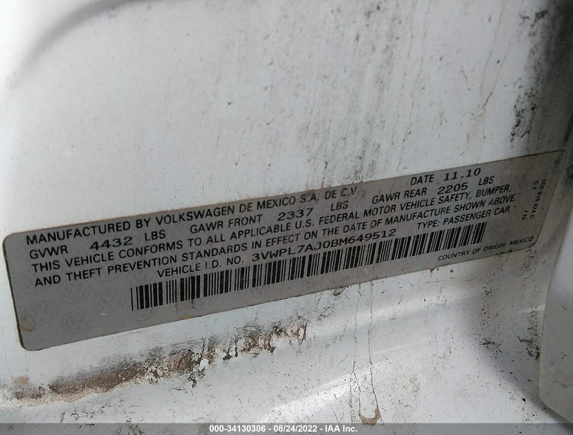3VWPL7AJ0BM649512