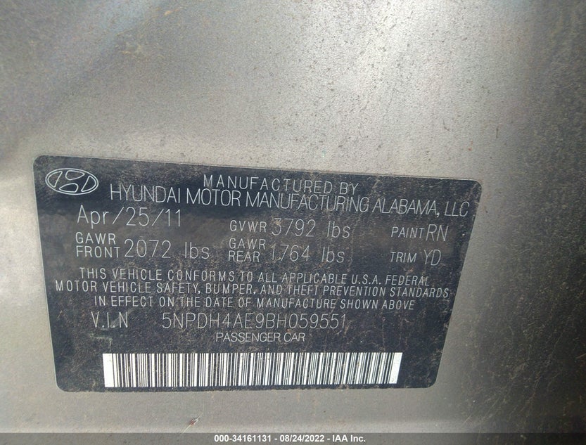 5NPDH4AE9BH059551