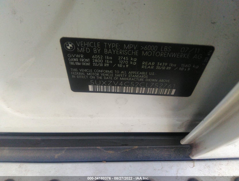 5UXZV4C52CL752761