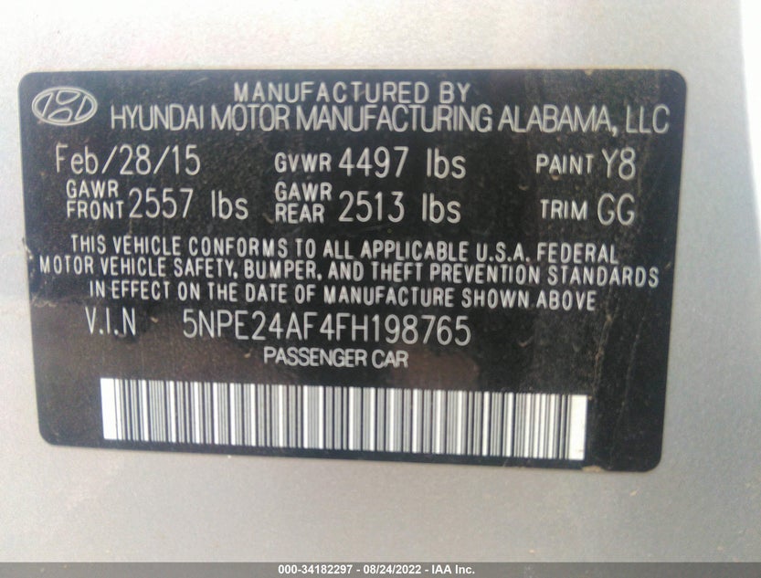 5NPE24AF4FH198765