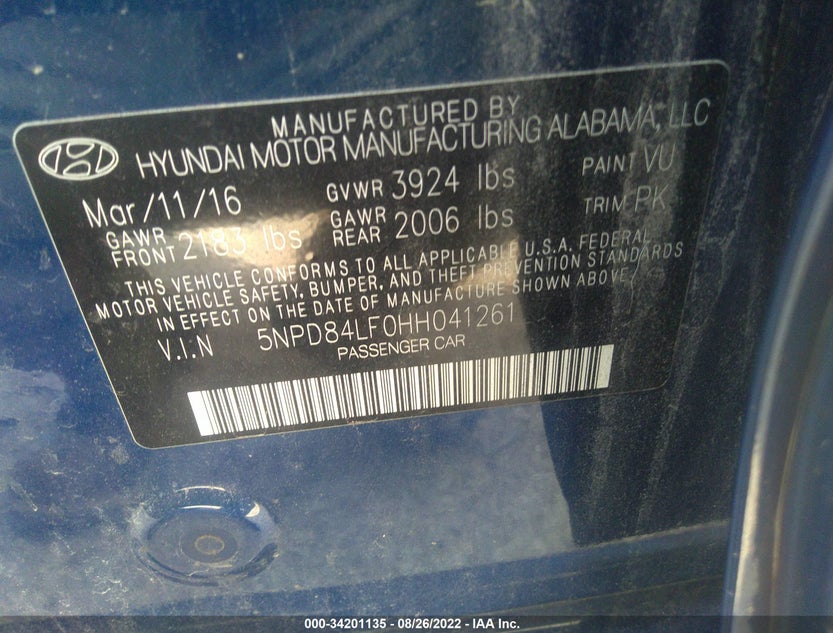5NPD84LF0HH041261