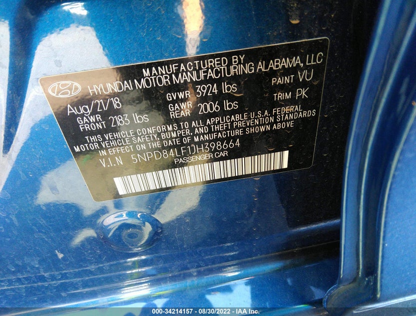 5NPD84LF1JH398664