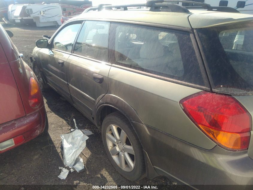 2006 Subaru Outback 2.5I VIN: 4S4BP61C667322279 Lot: 34232505