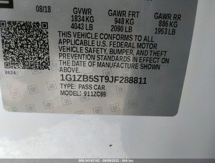 1G1ZB5ST9JF288811