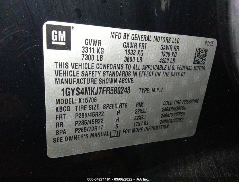 1GYS4MKJ7FR580243