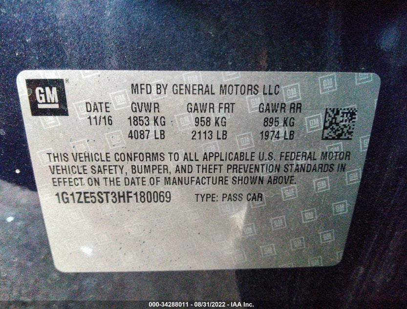 1G1ZE5ST3HF180069
