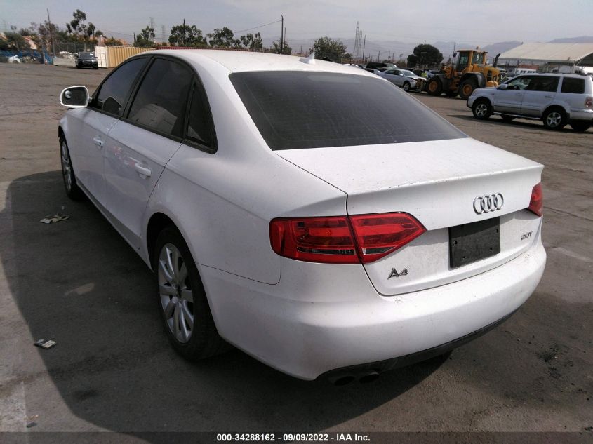 2009 Audi A4 2.0T Prem VIN: WAUJF78KX9N063895 Lot: 34288162