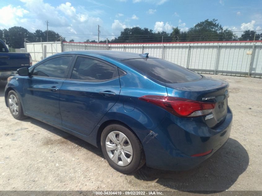 2016 Hyundai Elantra Se VIN: KMHDH4AE0GU634127 Lot: 34304410