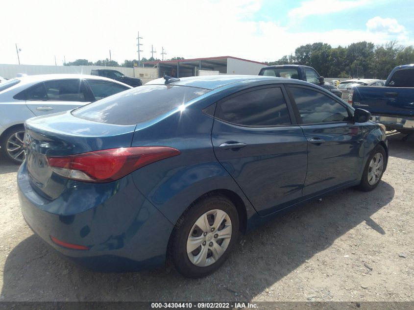 2016 Hyundai Elantra Se VIN: KMHDH4AE0GU634127 Lot: 34304410