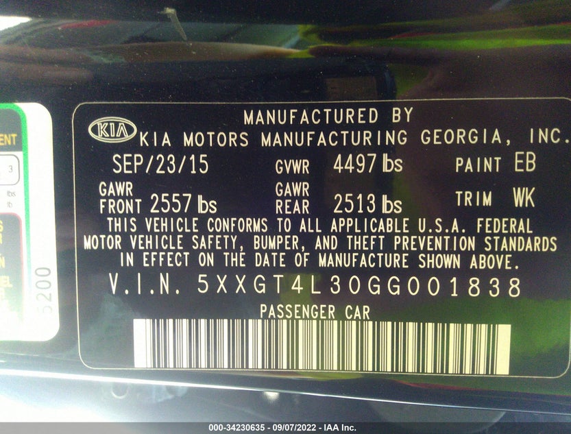 5XXGT4L30GG001838
