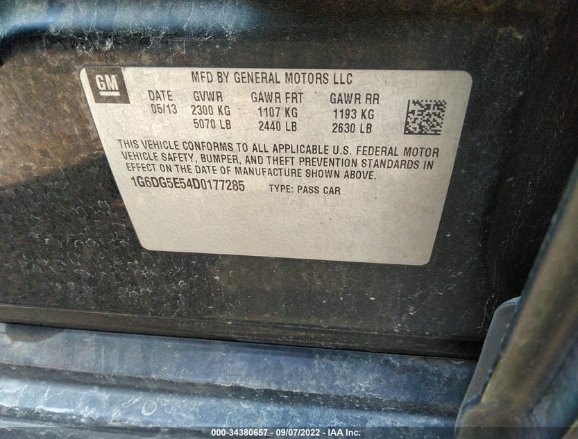 1G6DG5E54D0177285