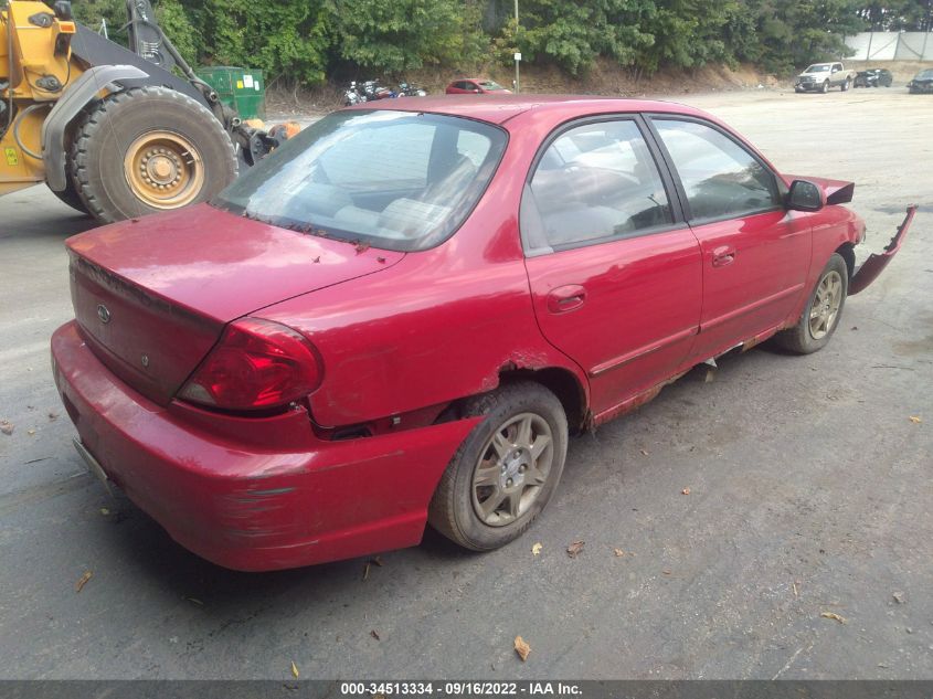 2003 Kia Spectra Ls VIN: KNAFB121X35261513 Lot: 34513334