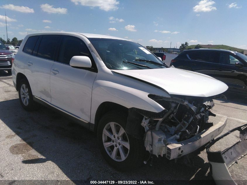 2013 Toyota Highlander Base V6 VIN: 5TDZK3EH2DS097139 Lot: 34447129