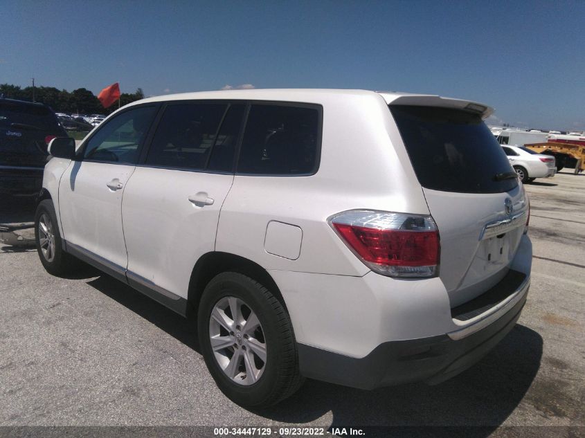 2013 Toyota Highlander Base V6 VIN: 5TDZK3EH2DS097139 Lot: 34447129