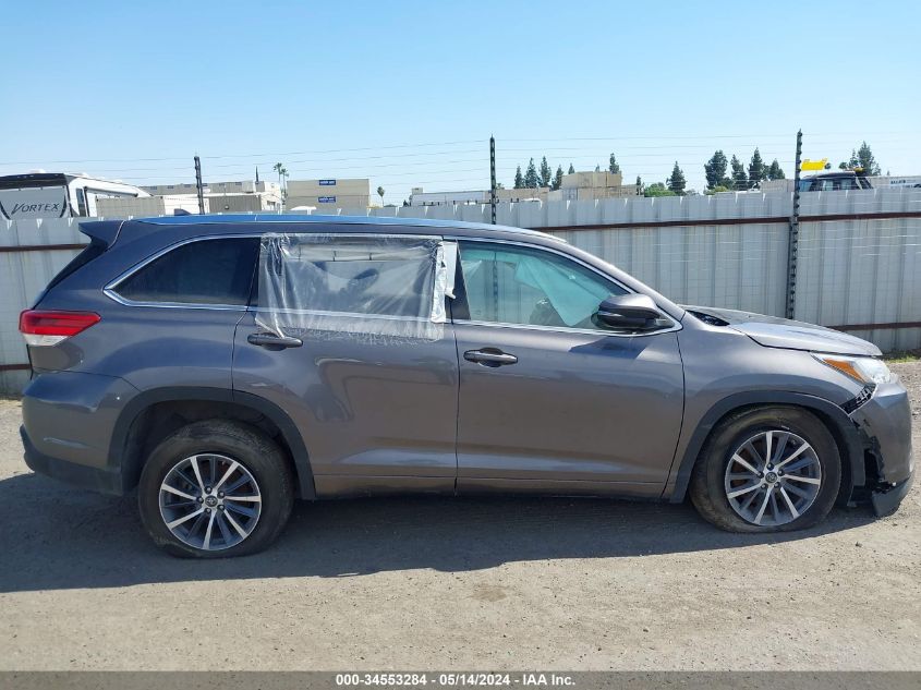 2018 Toyota Highlander Xle VIN: 5TDKZRFH9JS259004 Lot: 34553284