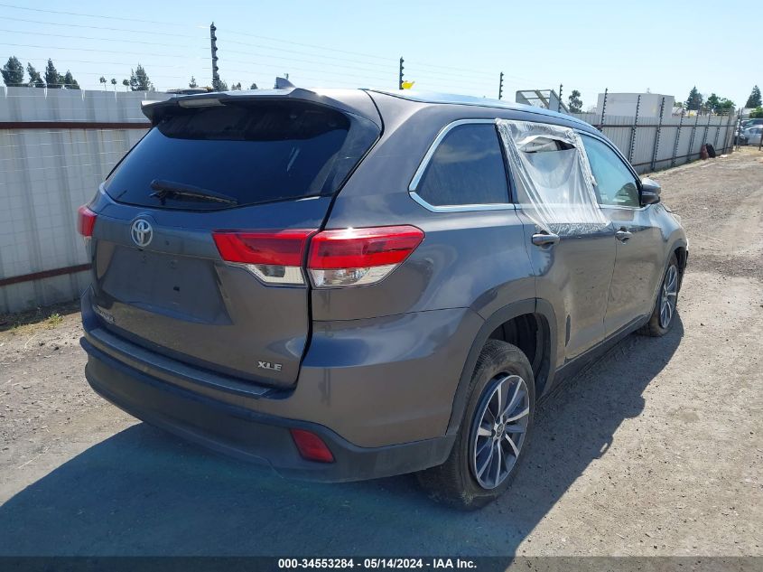 2018 Toyota Highlander Xle VIN: 5TDKZRFH9JS259004 Lot: 34553284