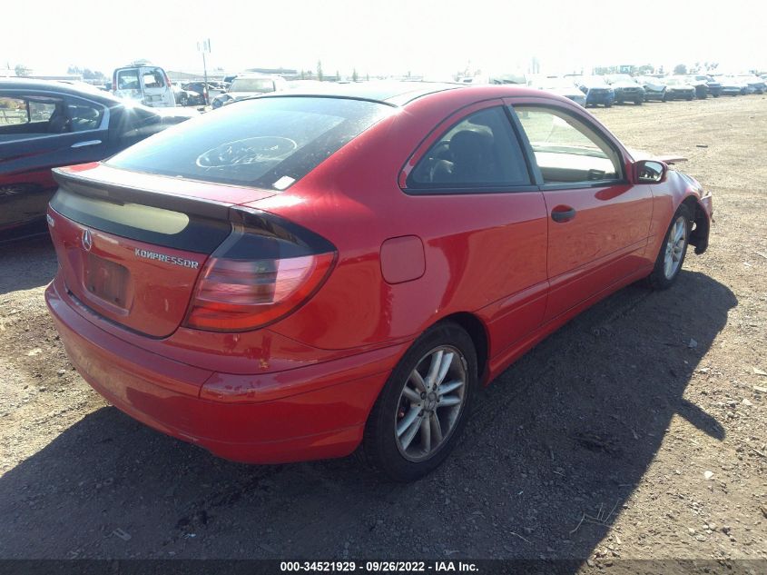 2003 Mercedes-Benz C-Class 1.8L VIN: WDBRN40J43A458937 Lot: 34521929