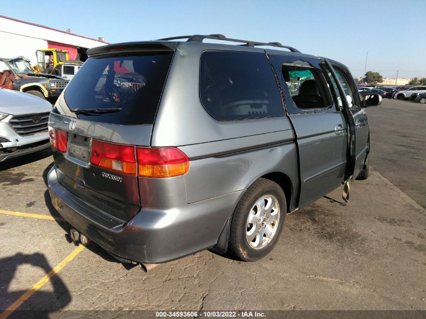 2002 Honda Odyssey Ex-L W/Dvd/Leather VIN: 2HKRL18072H565442 Lot: 34593606