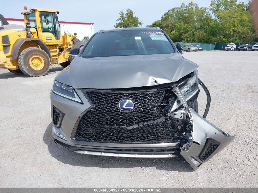 2T2YGMDAXNC081669 2022 Lexus Rx 450H F Sport Handling