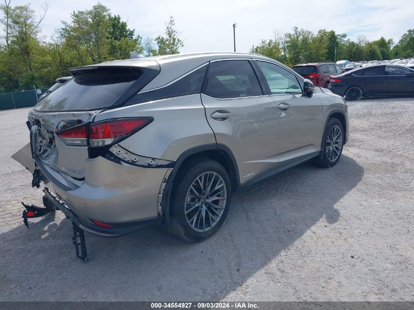 2022 Lexus Rx 450H F Sport Handling VIN: 2T2YGMDAXNC081669 Lot: 34554927