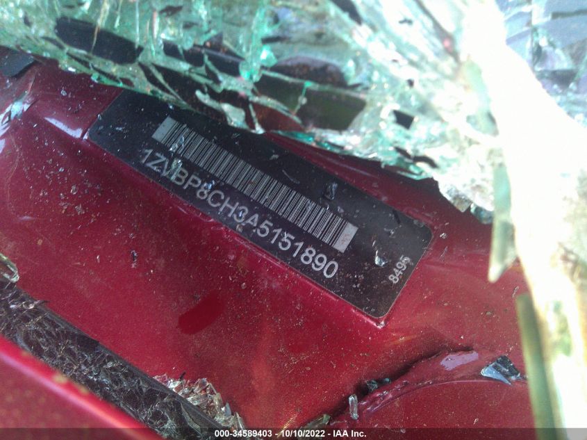 2010 Ford Mustang Gt/Gt Premium VIN: 1ZVBP8CH3A5151890 Lot: 34589403